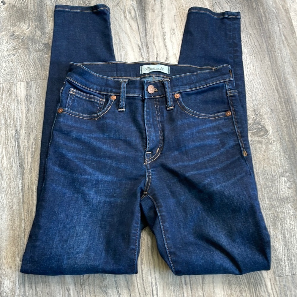 Madewell Women’s 9” High Rise Skinny Jeans, Dark Wash, size 25